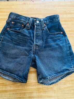 Levi's Dark Blue Denim Women's Shorts